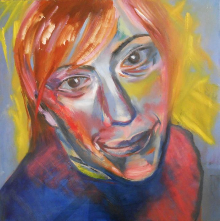 Pintura titulada "Autoportrait" por Tatiana Anikina, Obra de arte original, Oleo