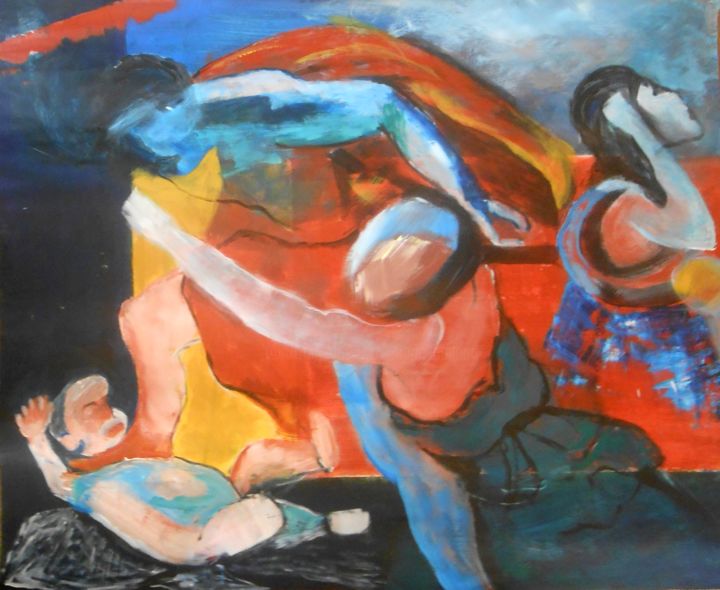 Painting titled "Le Massacre des Inn…" by Tatiana Anikina, Original Artwork, Acrylic