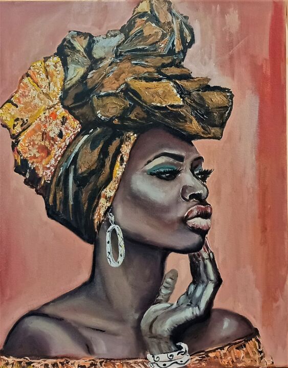 Painting titled "A view from Africa" by Tatiana Brester, Original Artwork, Oil