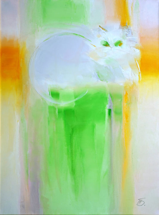 Peinture intitulée "cat" par Tatiana Bugaenko, Œuvre d'art originale, Huile
