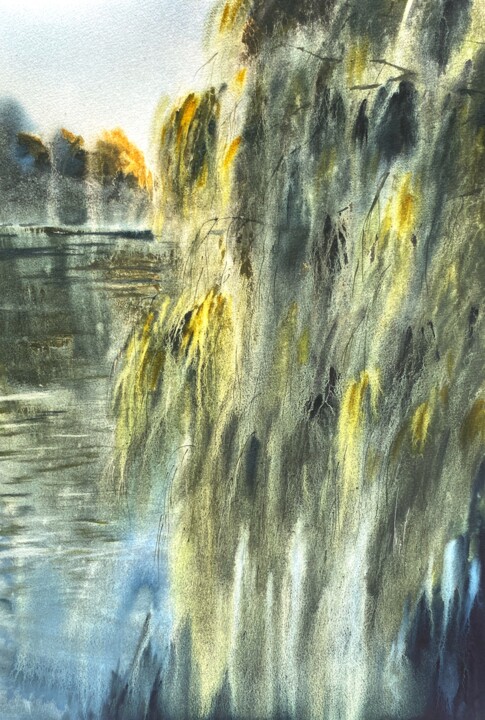 Peinture intitulée "Sunshine whispers" par Tatiana Bykova, Œuvre d'art originale, Aquarelle