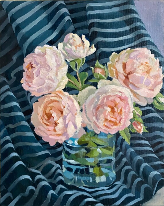 Картина под названием "Розы" - Tatiana Danylenko, Подлинное произведение искусства, Масло