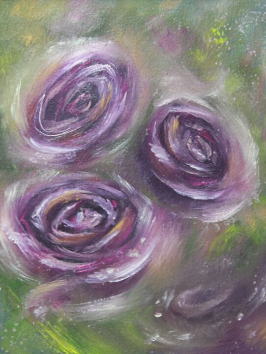 Painting titled "Pink dreams" by Tatiana Dubinina, Original Artwork, Oil