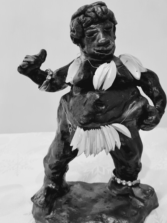 Skulptur mit dem Titel "African Venus" von Tatiana Efremova, Original-Kunstwerk, Keramik