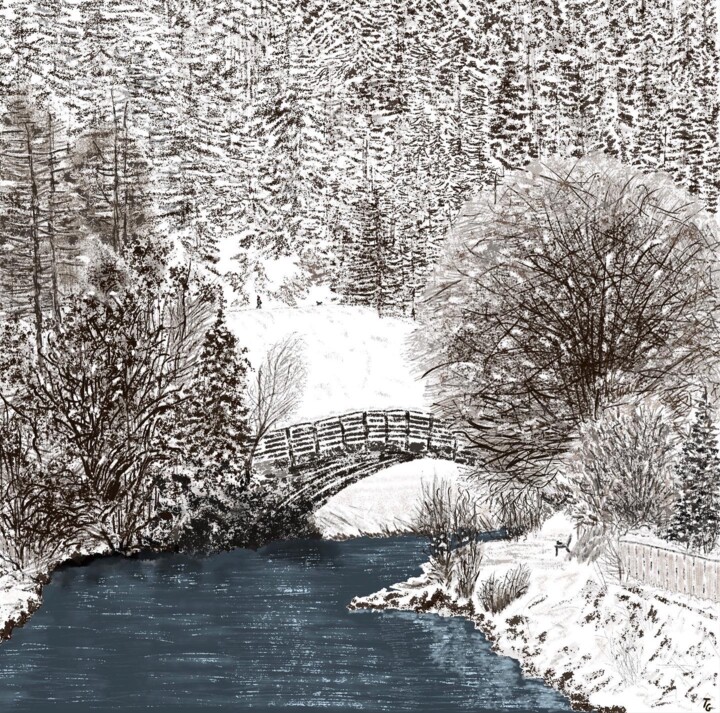 "Bridge over the Isè…" başlıklı Dijital Sanat Tatiana Gregson tarafından, Orijinal sanat, Dijital Resim