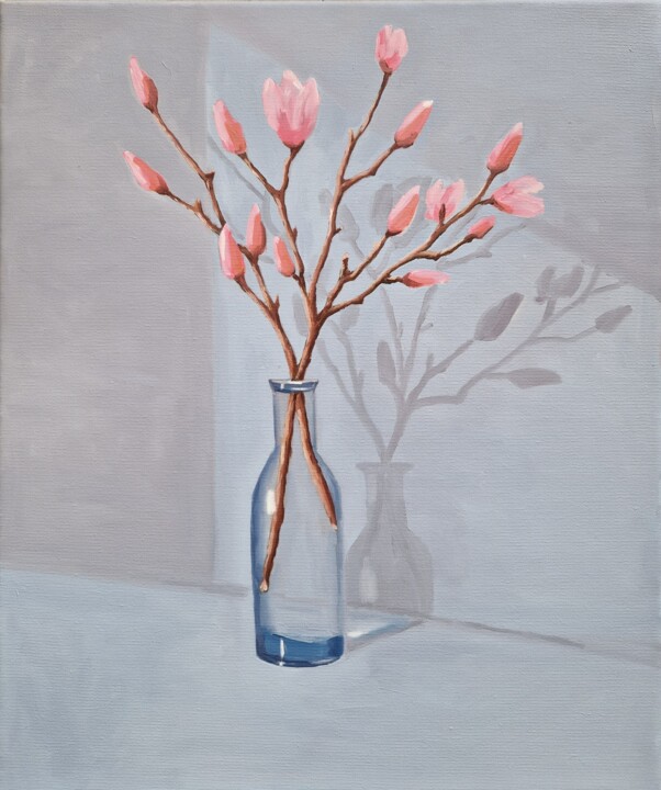 Schilderij getiteld "Gentle Still life" door Tatiana Karchevskaya, Origineel Kunstwerk, Olie