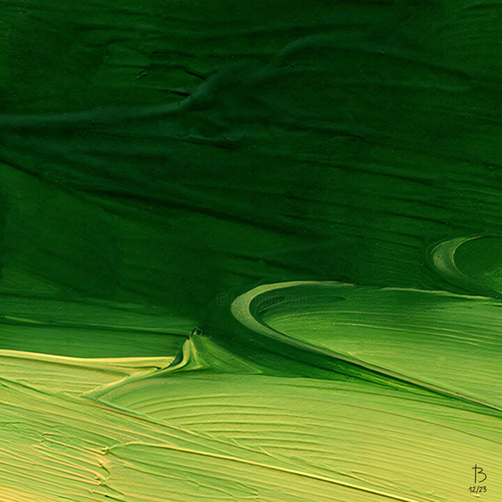 Картина под названием "green experience #1" - Tatiana Vyshlova, Подлинное произведение искусства, Акрил