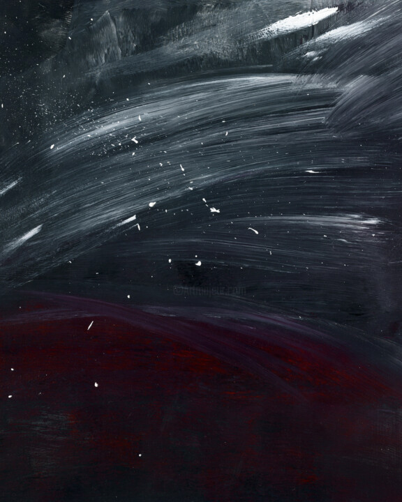 Painting titled "Night#1" by Tatiana Vyshlova, Original Artwork, Acrylic