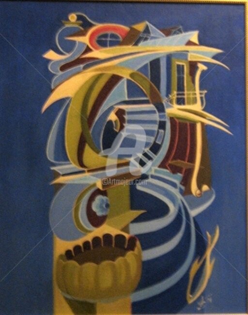 Картина под названием "Дом №9" - Tatiana Zakharova, Подлинное произведение искусства, Масло
