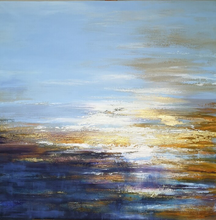 Pintura titulada "Seascape Painting A…" por Tatiana Zhuravleva, Obra de arte original, Oleo