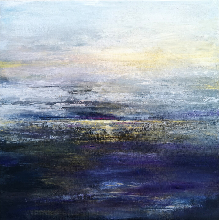 Malarstwo zatytułowany „Abstract Seascape P…” autorstwa Tatiana Zhuravleva, Oryginalna praca, Akryl