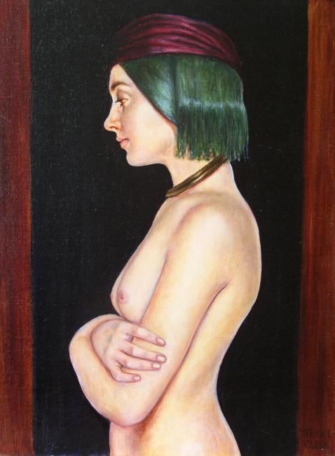 Peinture intitulée "Salomé" par Tatiana Claux, Œuvre d'art originale, Huile