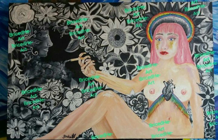 Pintura titulada "Apocalypse" por Bricedheart, Obra de arte original, Oleo