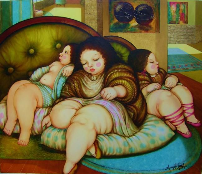 Pintura titulada "Sin titulo" por T.Pinzòn, Obra de arte original