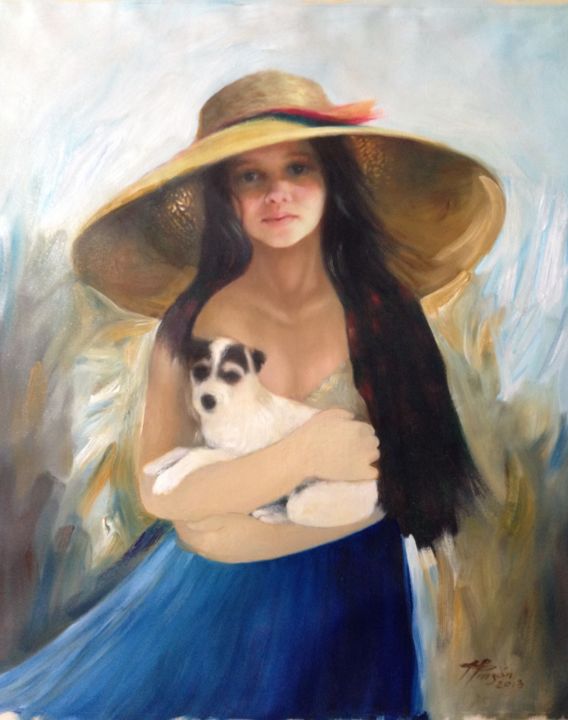 Painting titled "Cuando tengas quince" by T.Pinzòn, Original Artwork, Oil