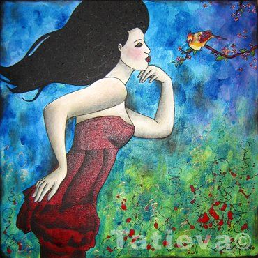 Painting titled "Le Coquelicot et l'…" by Tatieva, Original Artwork