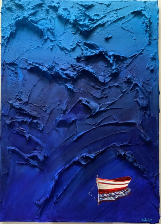 Peinture intitulée "La barca" par Taty Ur, Œuvre d'art originale, Acrylique
