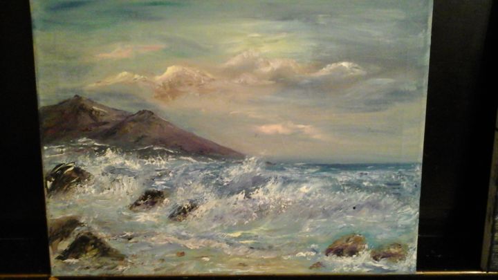 Картина под названием "seascape" - Tatjana Barova, Подлинное произведение искусства, Масло