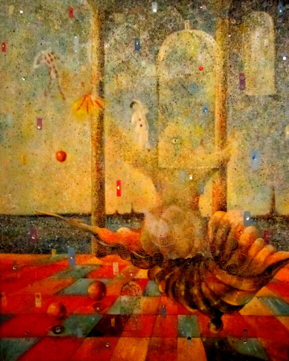 Painting titled "Circus" by Tatjana Gurbo, Original Artwork, Oil