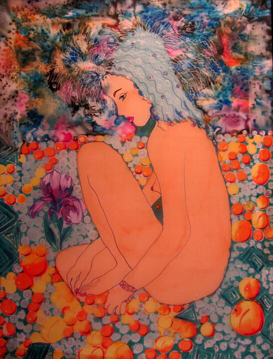 Картина под названием "In the artist's stu…" - Tatjana Gurbo, Подлинное произведение искусства, Акрил
