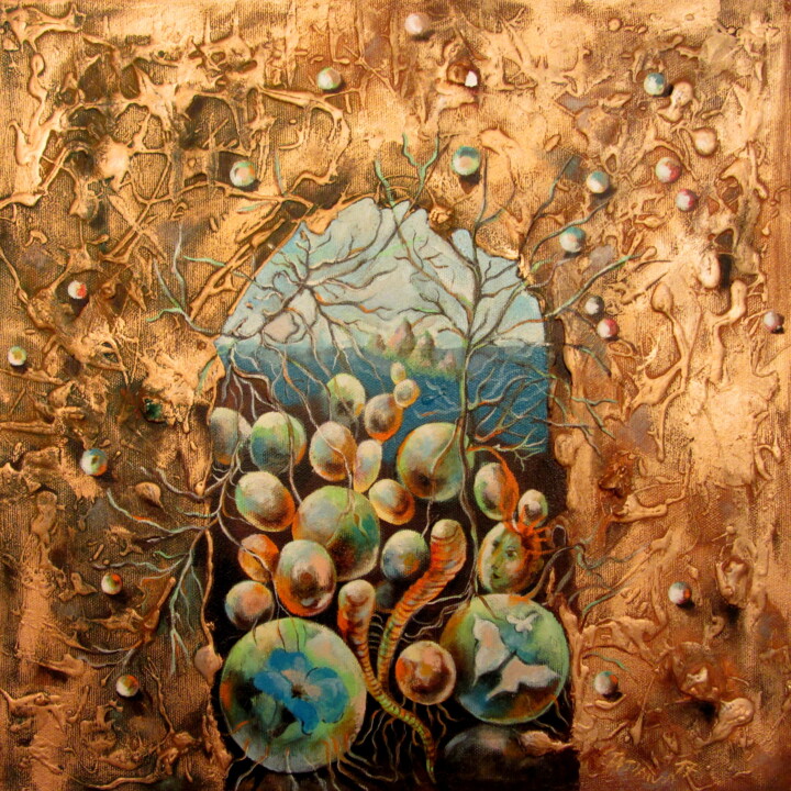 Картина под названием "Nature awakening" - Tatjana Gurbo, Подлинное произведение искусства, Масло