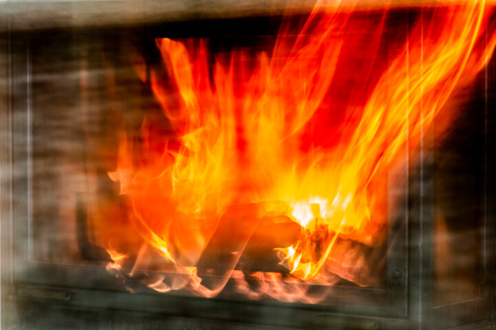 Photography titled "Fireplace" by Tatjana Siadova, Original Artwork, Digital Photography