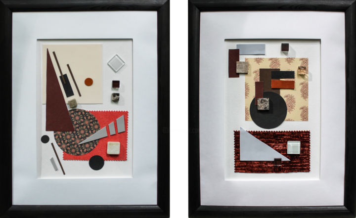 Collages titled "Diptych" by Tanya Ryndina, Original Artwork, Collages