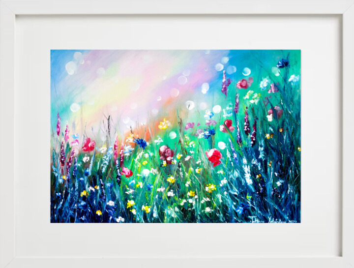 Отпечатки и Гравюры под названием "Shining meadow. Pri…" - Tatsiana Yelistratava, Подлинное произведение искусства, Цифровая…