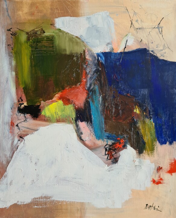 Peinture intitulée "Free abstraction 04" par Tatyana Ermolchik, Œuvre d'art originale, Huile Monté sur Châssis en bois