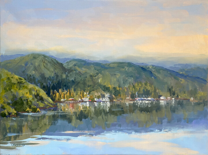 Painting titled "Inverness Across th…" by Tatyana Fogarty, Original Artwork, Oil