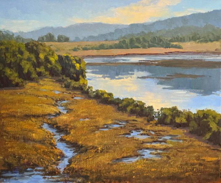 Peinture intitulée "Tomales Bay Salt Ma…" par Tatyana Fogarty, Œuvre d'art originale, Huile