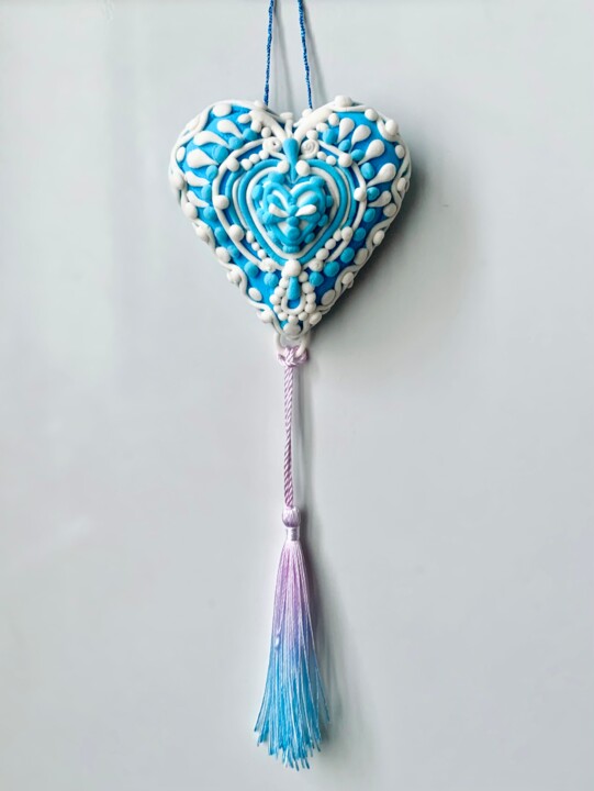Design titled "Winter Heart" by Tatyana Karabanova (Bogdanova), Original Artwork, Polymer clay