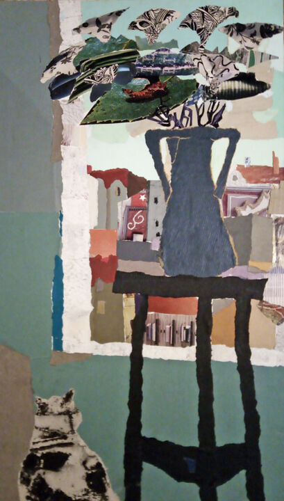 Collages titled "In the workshop" by Tatyana Korshunova, Original Artwork, Collages