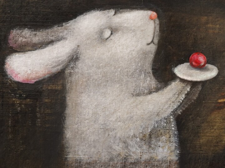 Картина под названием "Вишенка на тортик" - Татьяна Феина, Подлинное произведение искусства, Масло