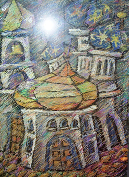 Painting titled "Great Rus'" by Tatyana Oparina-Mirolubova, Original Artwork, Pastel