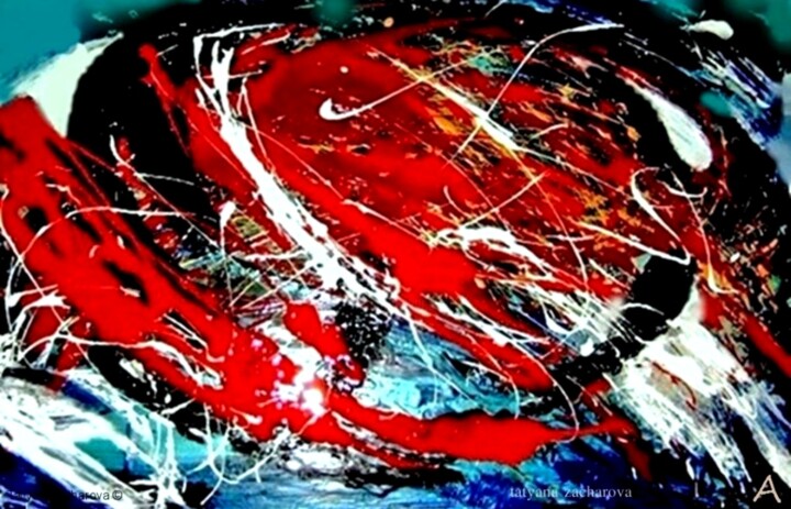 Картина под названием "Красная планета2" - Tatyana Zakharova, Подлинное произведение искусства, Эмаль