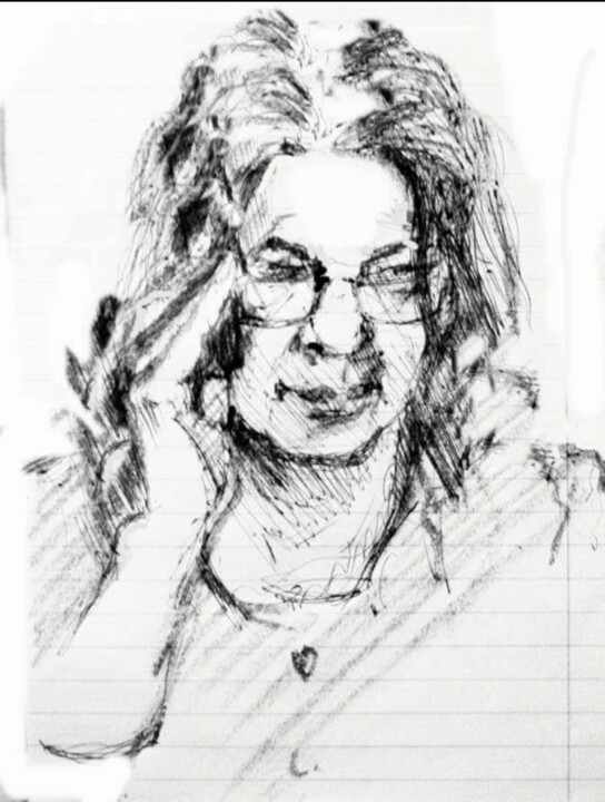 Рисунок под названием "Набросок3" - Tatyana Zakharova, Подлинное произведение искусства, Гелевая ручка