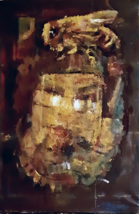 Pittura intitolato "Пчела или канделябр…" da Tatyana Zakharova, Opera d'arte originale, Acrilico