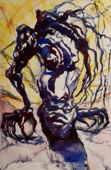 Картина под названием "Корневище" - Tatyana Zakharova, Подлинное произведение искусства, Акварель