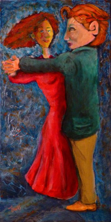 Pintura titulada "A Lovely Dance" por Tawes, Obra de arte original, Acrílico