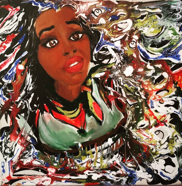 Digital Arts titled "4.3 : #Frehiwot" by Taylormade Studios, Original Artwork, Digital Painting