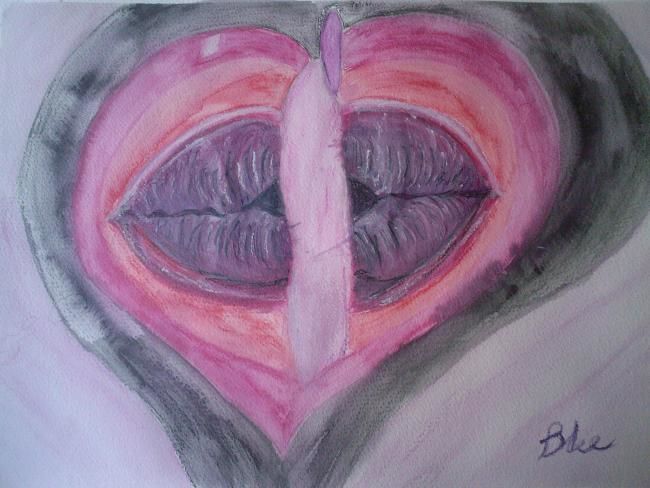 Painting titled "Quiet Heart" by Tblee, Original Artwork, Oil