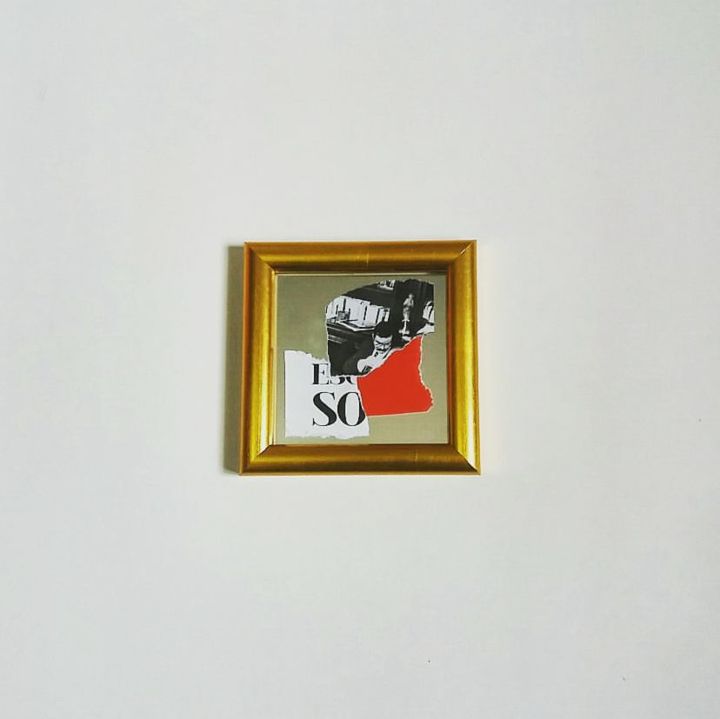 Colagens intitulada "Você consegue ver o…" por Tchago Martins, Obras de arte originais, Colagens Montado em Vidro