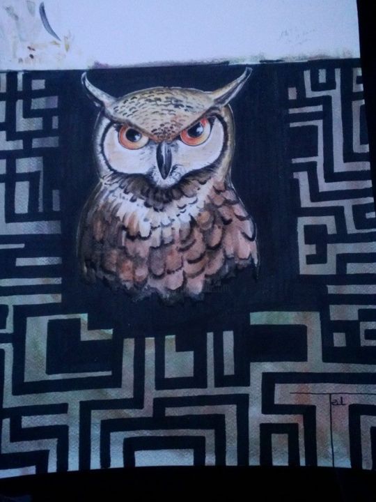 Painting titled "labyrinthe" by Uni-Ted, Original Artwork, Acrylic