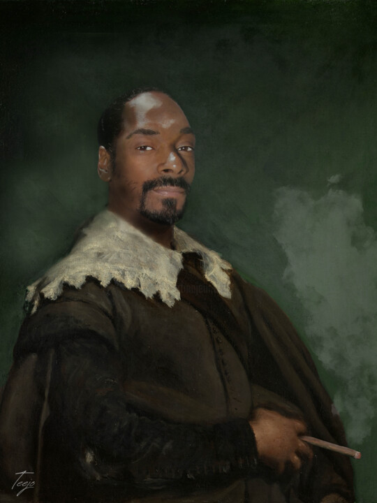 Arts numériques intitulée "Snoop" par Galerie Teejo, Œuvre d'art originale, Peinture numérique