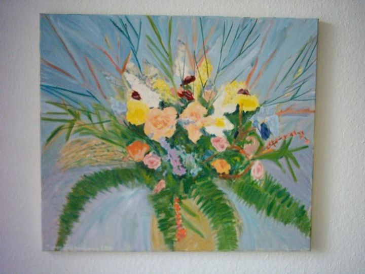 Painting titled "Wild Bouquet" by Teresa Falkenberg, Original Artwork