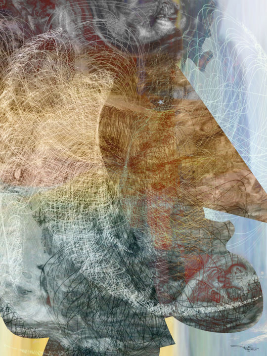 Digital Arts με τίτλο "DANS LA LUNE" από Tegas, Αυθεντικά έργα τέχνης