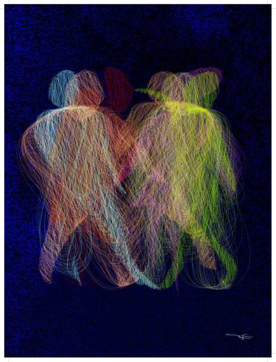 Grafika cyfrowa / sztuka generowana cyfrowo zatytułowany „THREAD ONE” autorstwa Tegas, Oryginalna praca