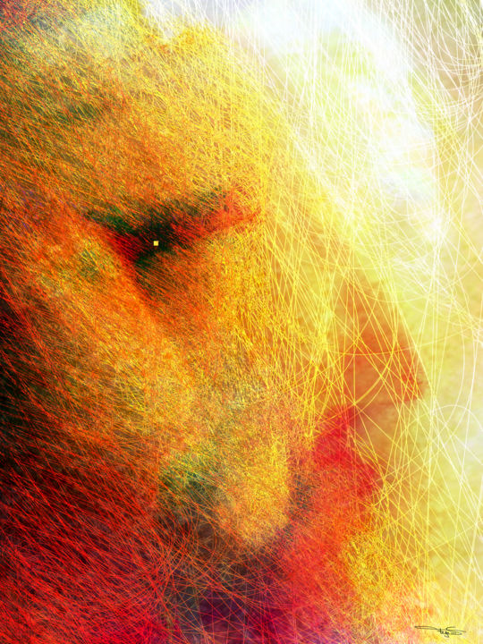 Arte digital titulada "PENSIVE" por Tegas, Obra de arte original