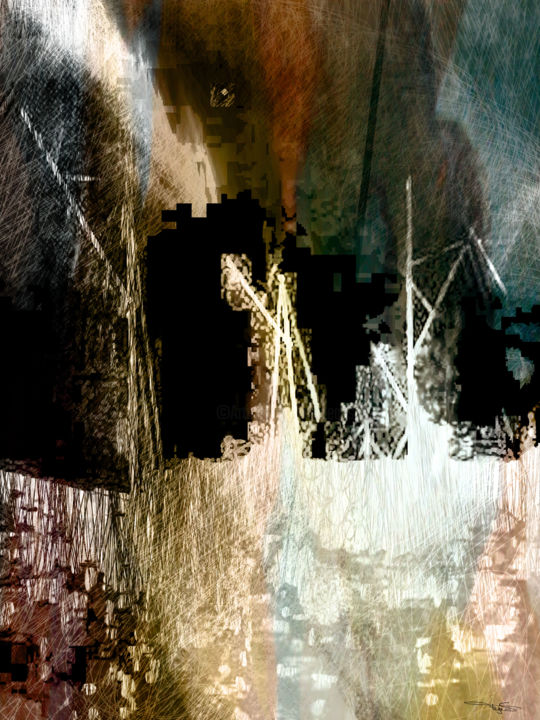 Digitale Kunst mit dem Titel "NAUFRAGE" von Tegas, Original-Kunstwerk